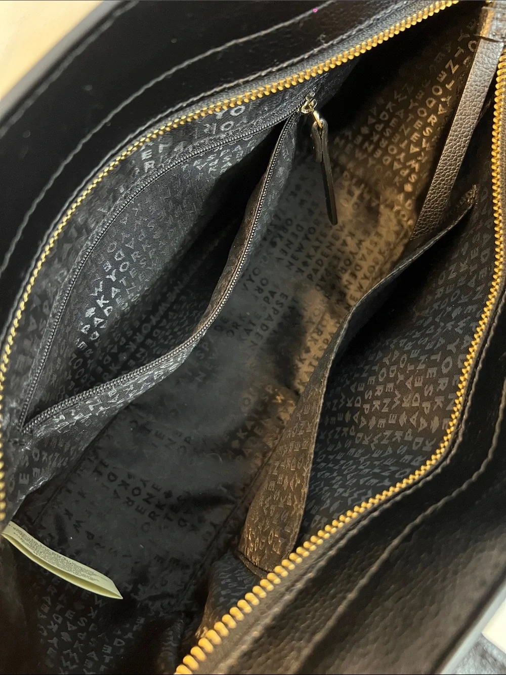 Kate Spade Black/White Geraldine Satchel Handbag With Adjustable Crossbody Strap